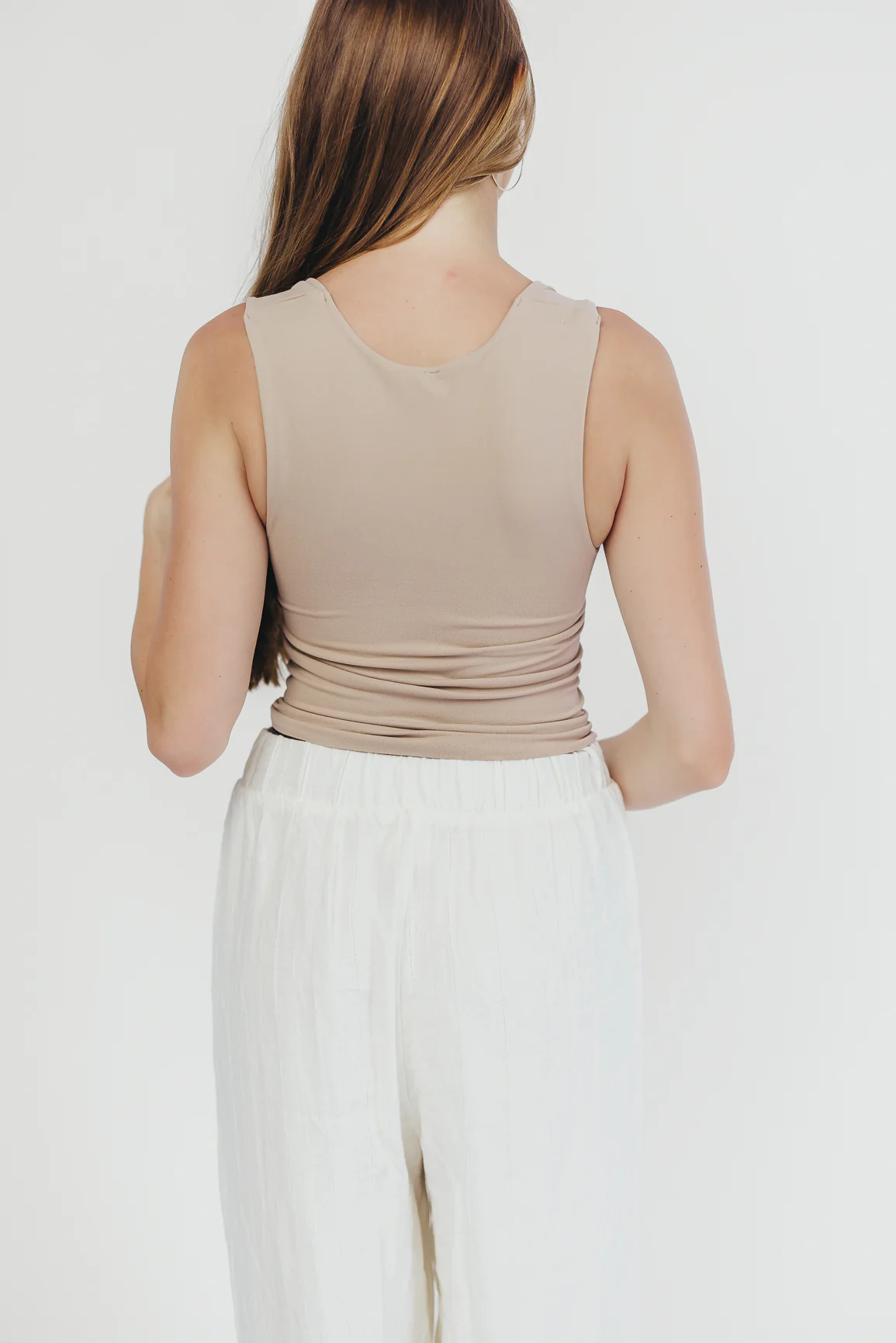 It Takes Two Seamless Tank in Light Taupe - Iieemm