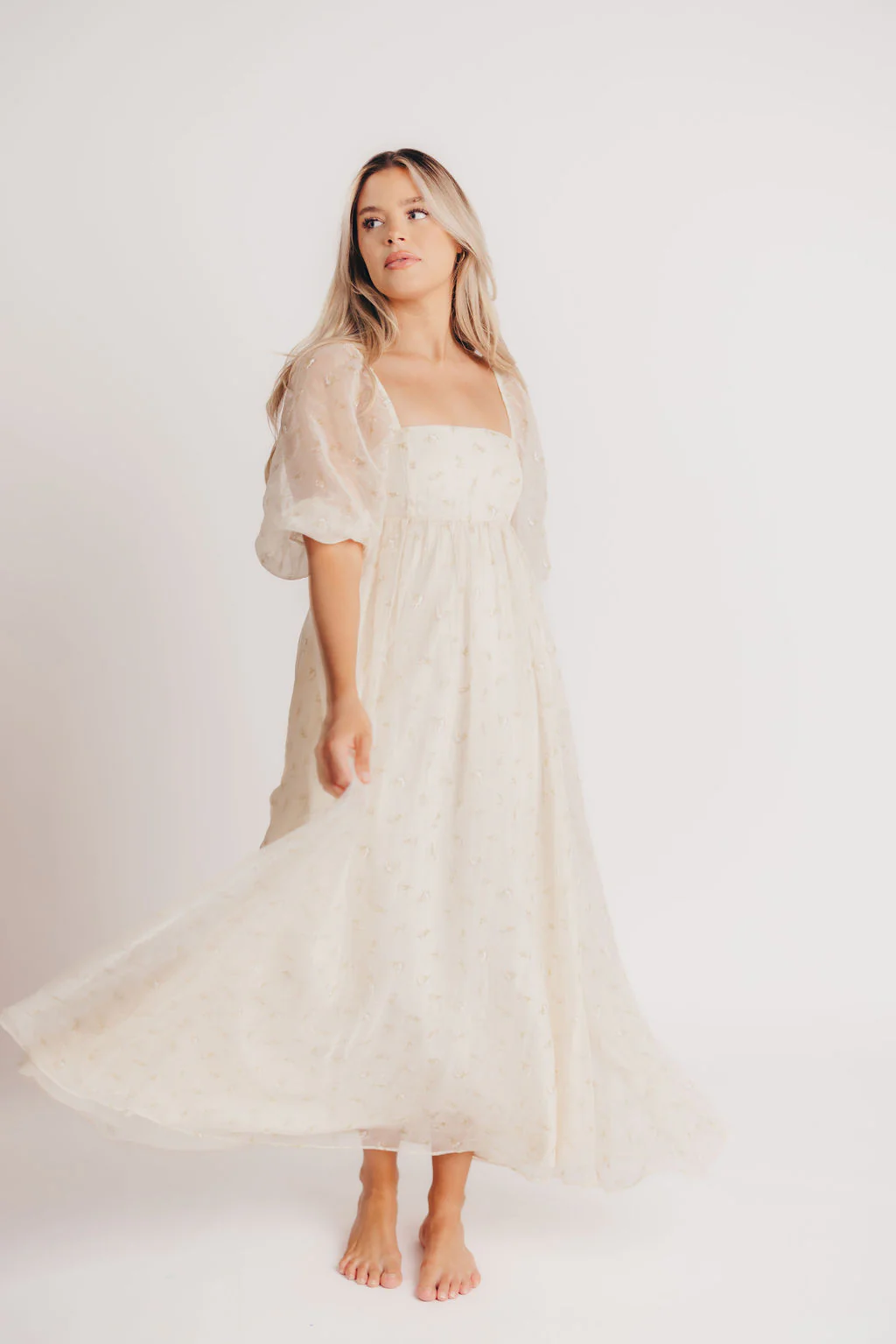 Mona Maxi Dress with Smocking in Butter Floral - Bump Friendly (S-3XL) - Iieemm