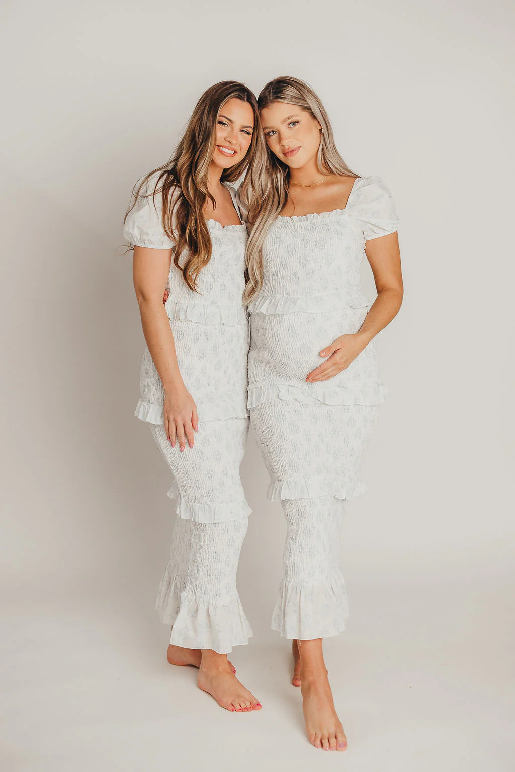 Ada Smocked Dress in Blue Floral - Bump Friendly & Inclusive Sizing (S-3XL) - Iieemm