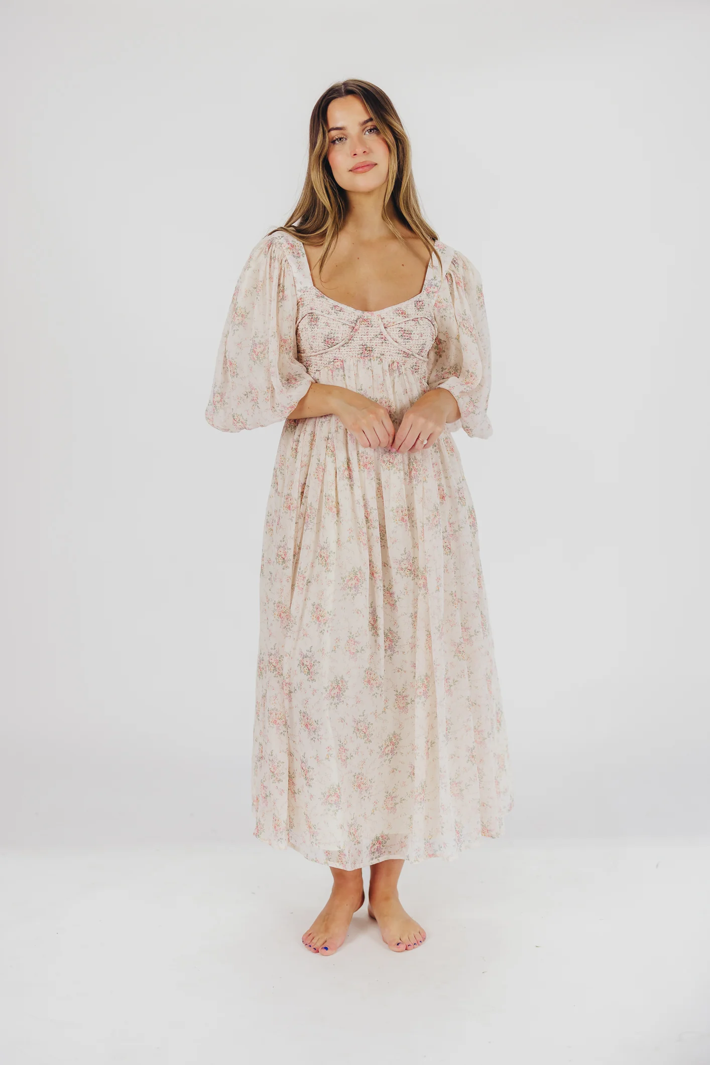 Harlow Maxi Dress in Petal Pink - Bump Friendly & Inclusive Sizing (S-3XL) - Iieemm