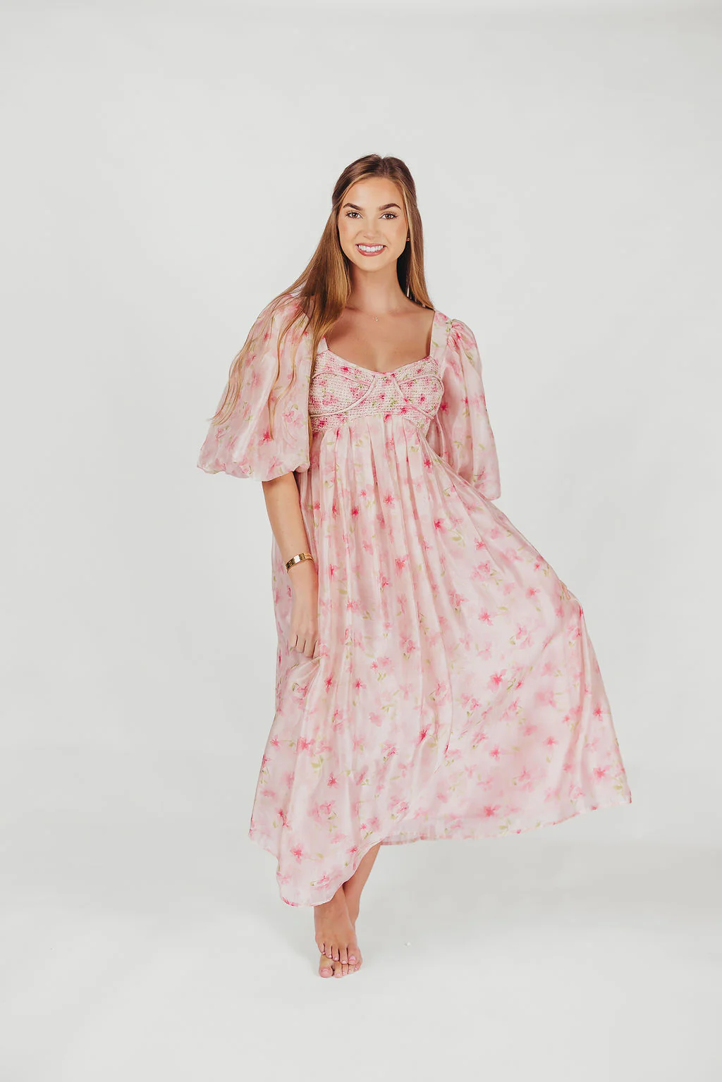Harlow Maxi Dress in Pink - Bump Friendly & Inclusive Sizing (S-3XL) - Iieemm