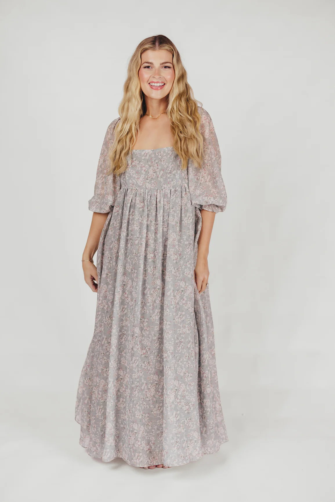 *New* Mona Maxi Dress with Smocking in Sage Green Floral - Bump Friendly & Inclusive Sizing (S-3XL) - Iieemm